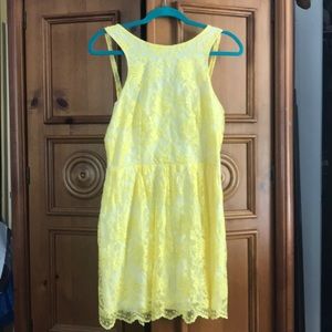 ASOS Yellow Lace Dress Size L